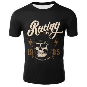 Skull T Shirt Men Black Tshirt