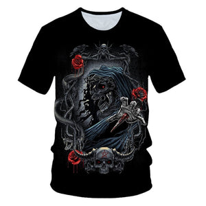 Skull Beauty Rock Cool 3D t shirt